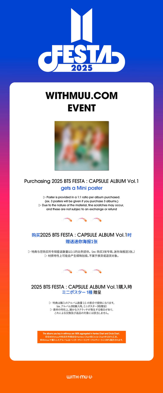 BTS – 2025 BTS FESTA CAPSULE ALBUM VOL.1 (+WITHMUU BENEFIT)