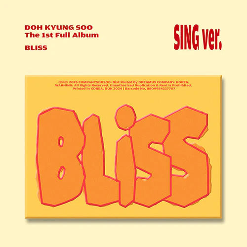 DOH KYUNGSOO (D.O.) - 1ST FULL ALBUM [BLISS]