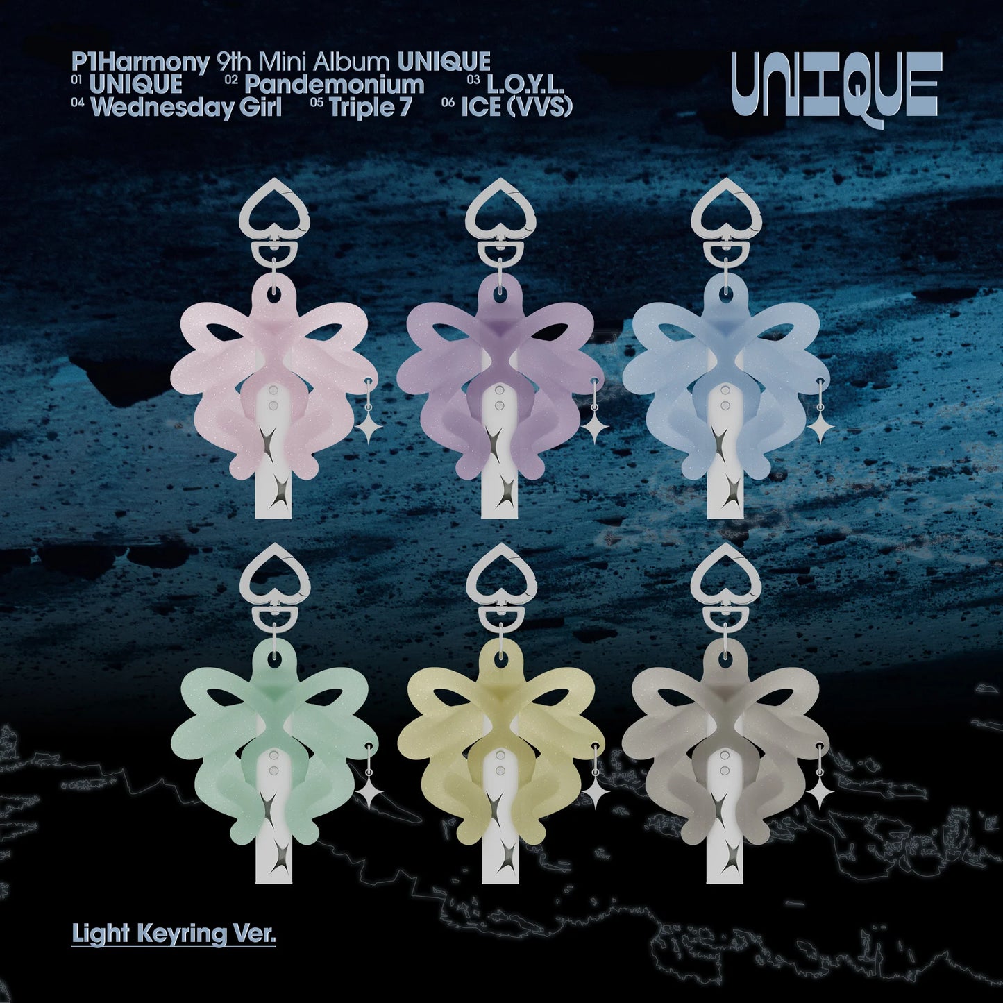 P1HARMONY - 9TH MINI ALBUM [UNIQUE] (LIGHT KEYRING VER.)