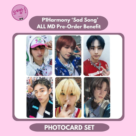 P1HARMONY - [SAD SONG] ALL MD PRE-ORDER BENEFIT PHOTOCARD