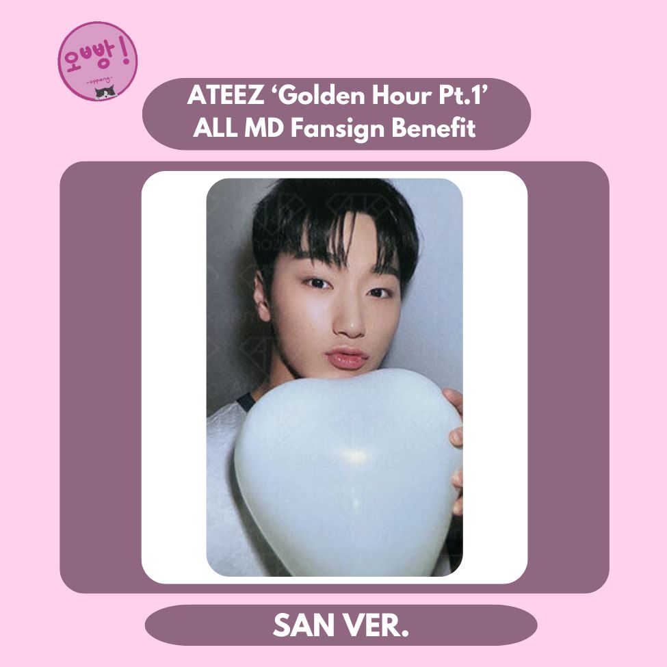 ATEEZ - [GOLDEN HOUR PT.1] ALL MD FANSIGN BENEFIT PHOTOCARD