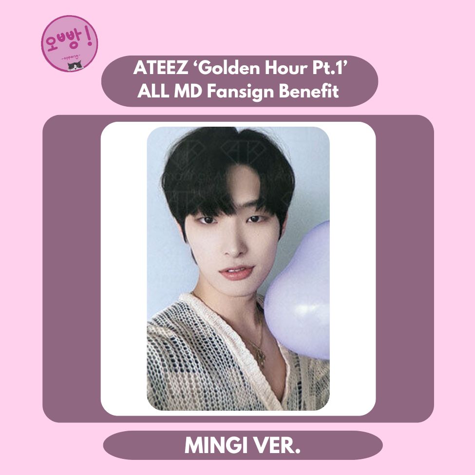 ATEEZ - [GOLDEN HOUR PT.1] ALL MD FANSIGN BENEFIT PHOTOCARD