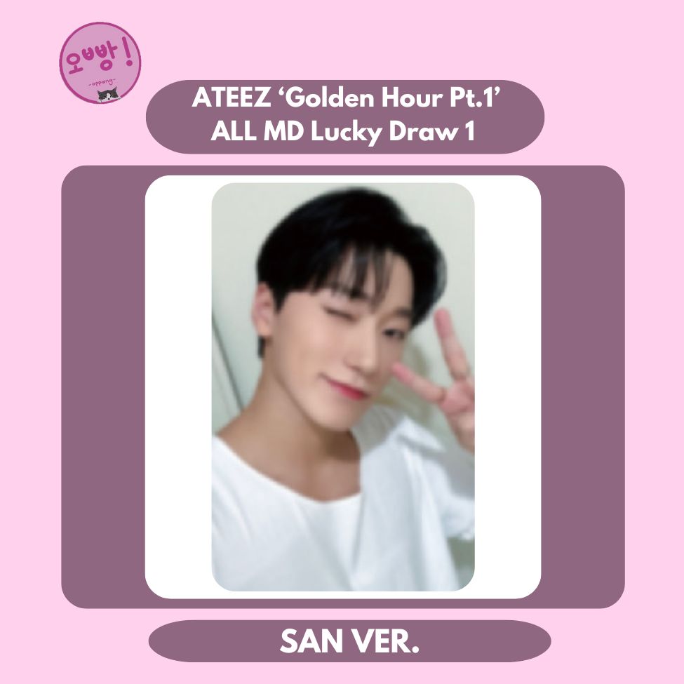 ATEEZ - [GOLDEN HOUR PT.1] ALL MD LUCKY DRAW PHOTOCARD 1
