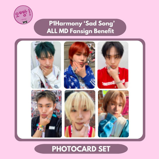 P1HARMONY - [SAD SONG] ALL MD FANSIGN BENEFIT PHOTOCARD