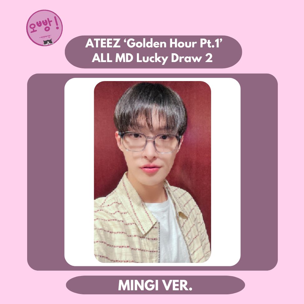 ATEEZ - [GOLDEN HOUR PT.1] ALL MD LUCKY DRAW PHOTOCARD 2