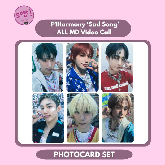 P1HARMONY - [SAD SONG] ALL MD VIDEO CALL PHOTOCARD