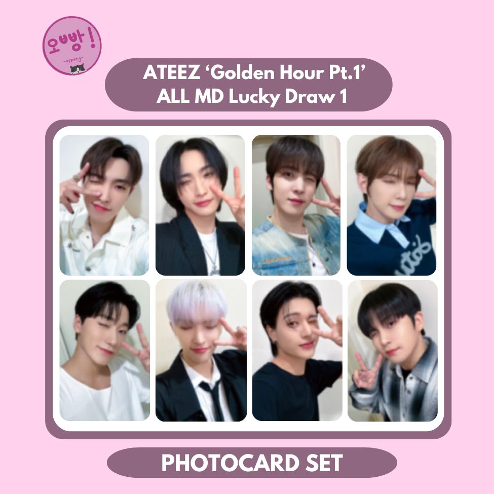 ATEEZ - [GOLDEN HOUR PT.1] ALL MD LUCKY DRAW PHOTOCARD 1