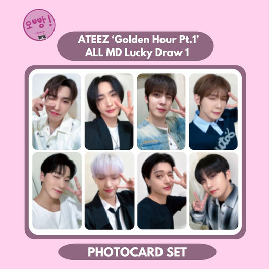 ATEEZ - [GOLDEN HOUR PT.1] ALL MD LUCKY DRAW PHOTOCARD 1