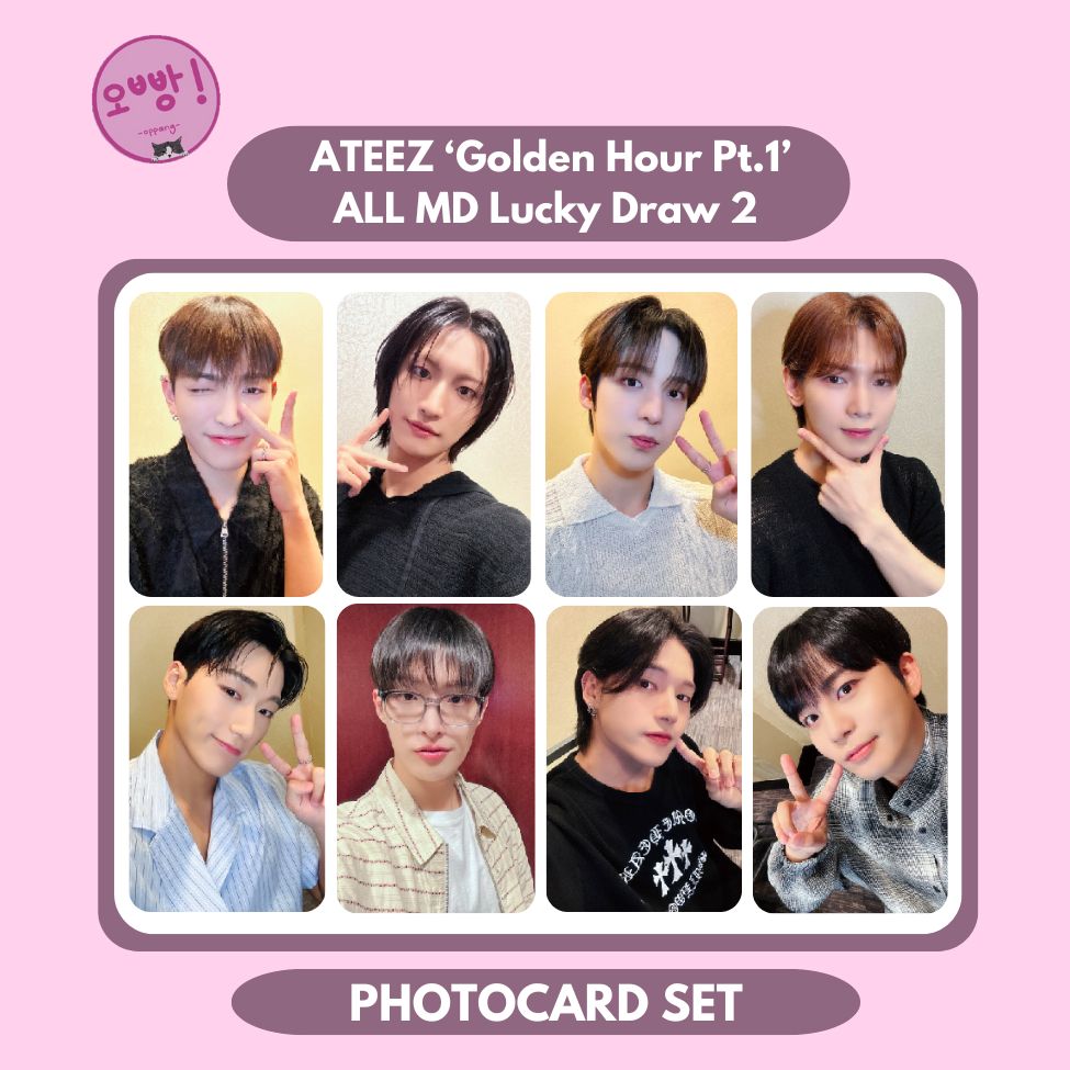 ATEEZ - [GOLDEN HOUR PT.1] ALL MD LUCKY DRAW PHOTOCARD 2