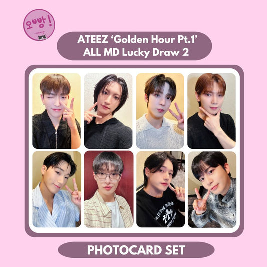ATEEZ - [GOLDEN HOUR PT.1] ALL MD LUCKY DRAW PHOTOCARD 2