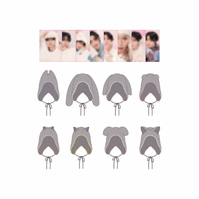 STRAY KIDS - 5TH FANMEETING OFFICAL MD [SKZ 5'CLOCK] SKZOO BEANIE