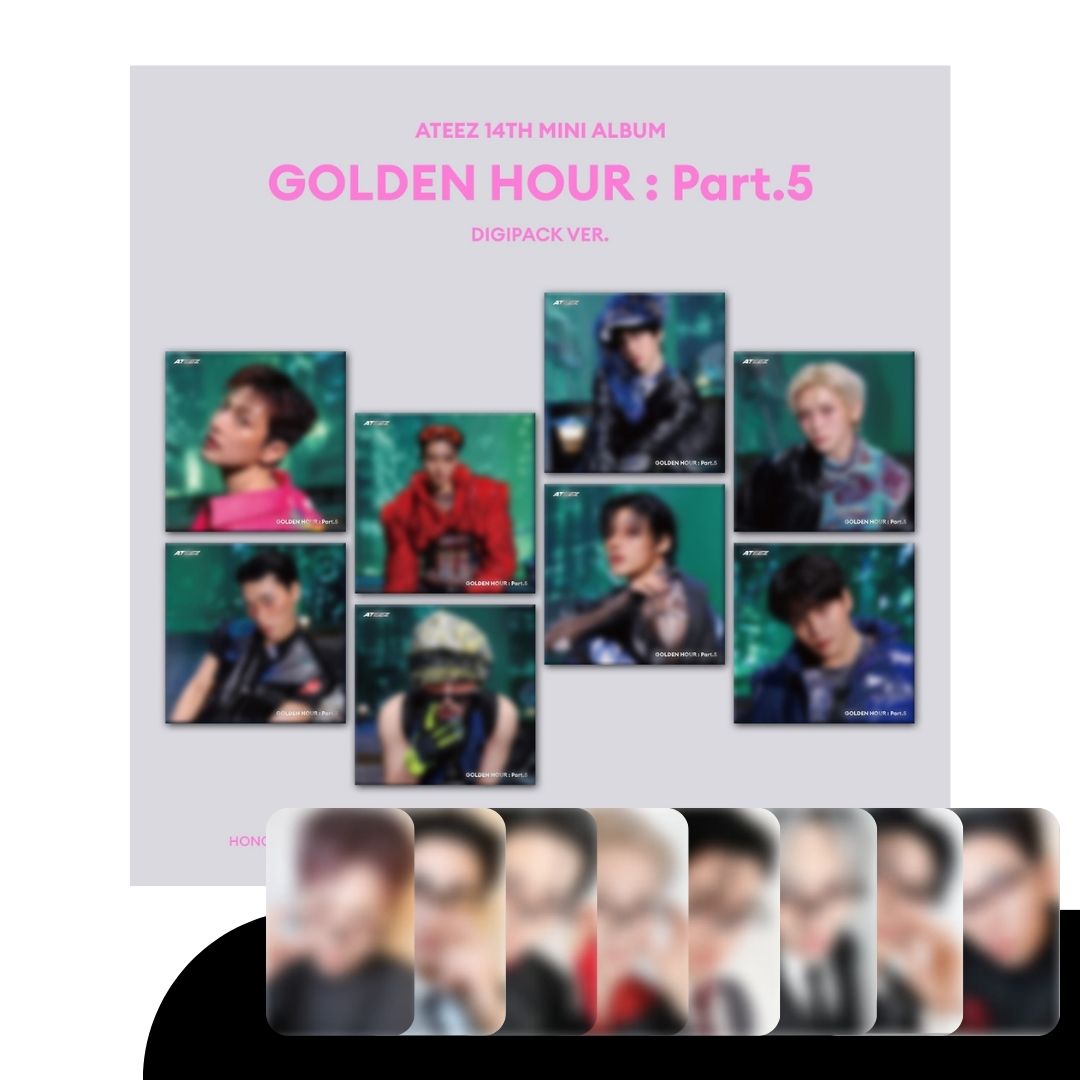 ATEEZ - 14TH MINI ALBUM [GOLDEN HOUR: PART 5] (DIGIPACK VER.) (+DEAR MY MUSE PREORDER BENEFIT)