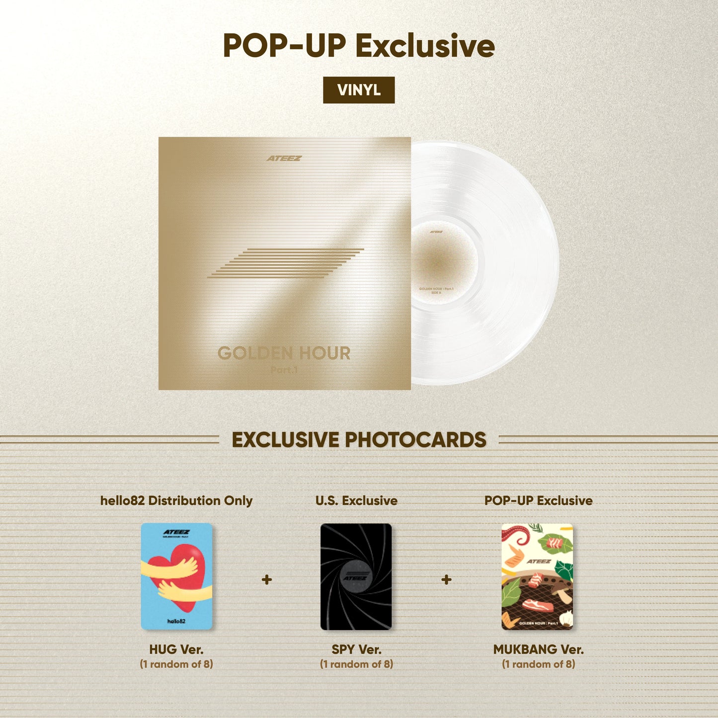 ATEEZ - GOLDEN HOUR : PART 1 (VINYL) (HELLO82 POP-UP EXCLUSIVE) (MUKBANG VER.)