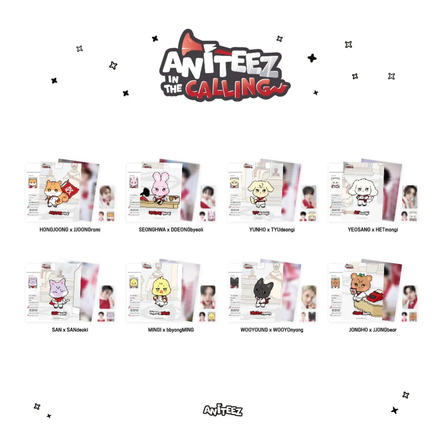 [PRE-ORDER] ATEEZ - OFFICIAL MD [ANITEEZ IN THE CALLING] CALLING PROFILE HOLDER SET