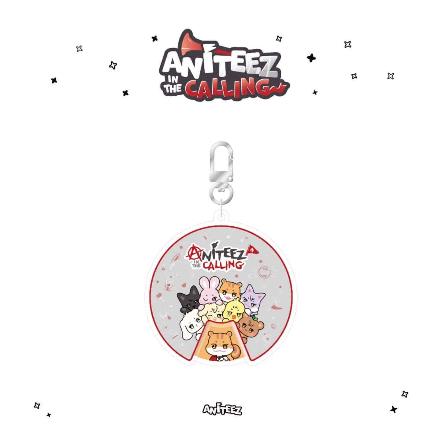 [PRE-ORDER] ATEEZ - OFFICIAL MD [ANITEEZ IN THE CALLING] ACYRLIC ROULETTE KEYRING