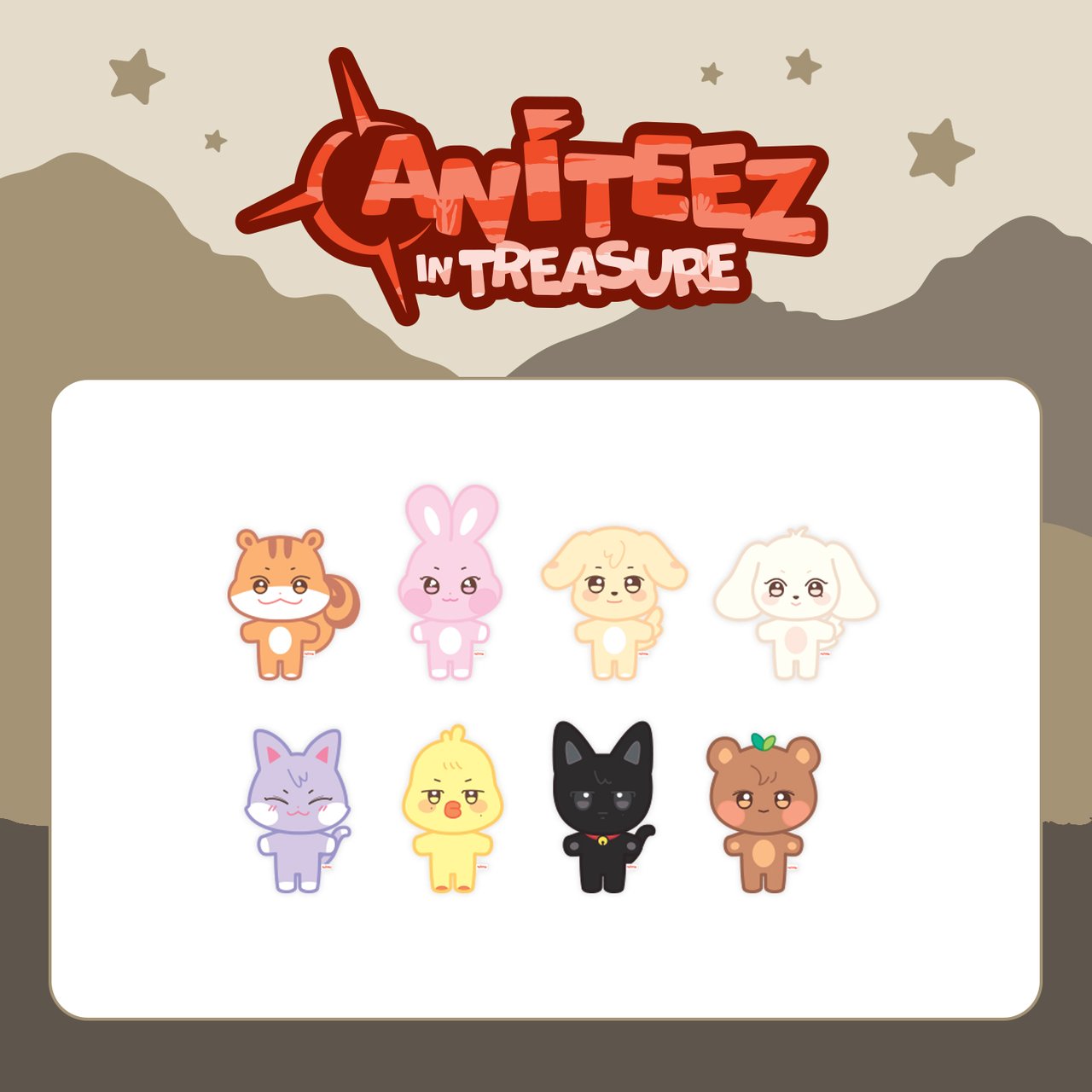 ATEEZ - OFFICIAL MD [ANITEEZ IN TREASURE] PLUSH DOLL