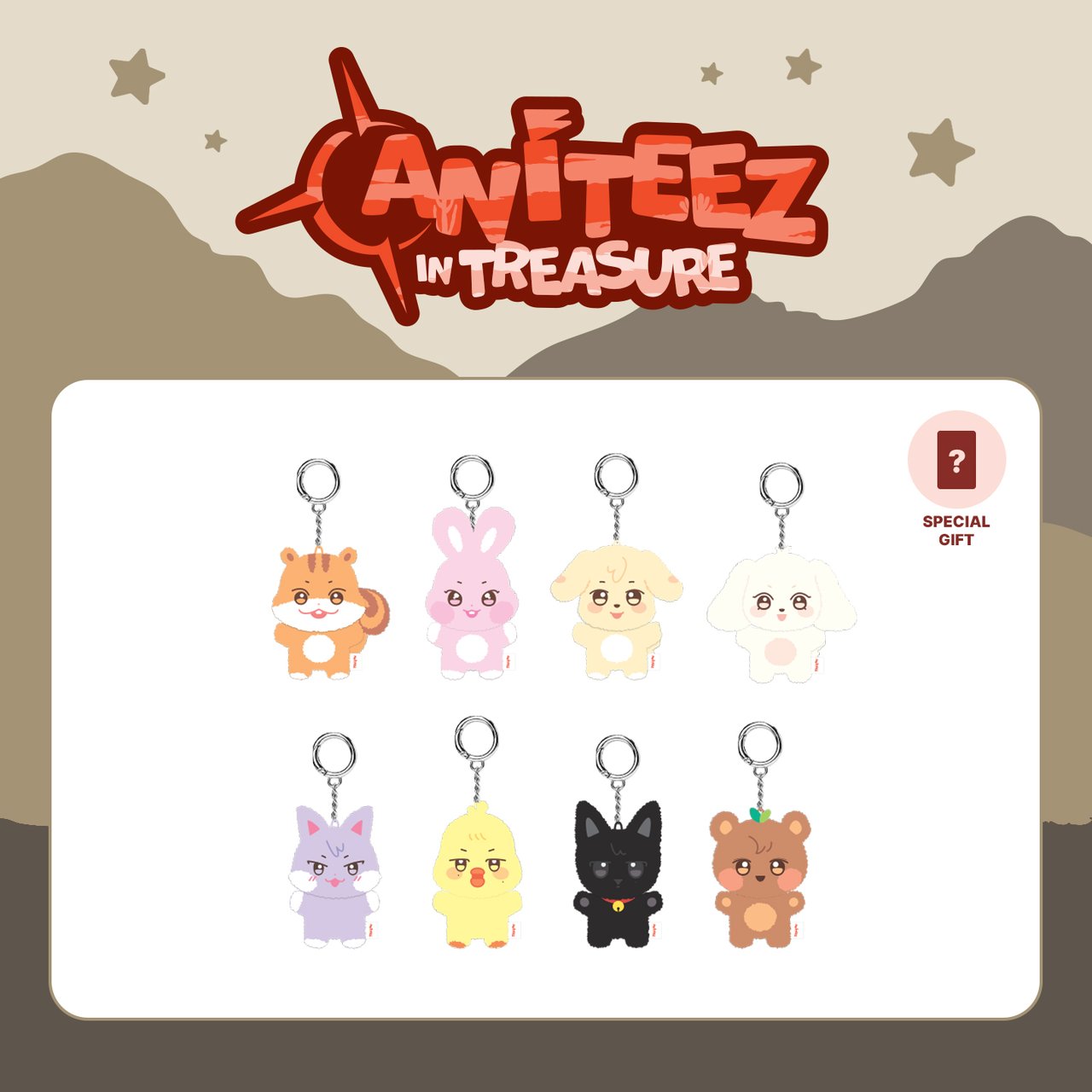 ATEEZ - OFFICIAL MD [ANITEEZ IN TREASURE] MINI PLUSH