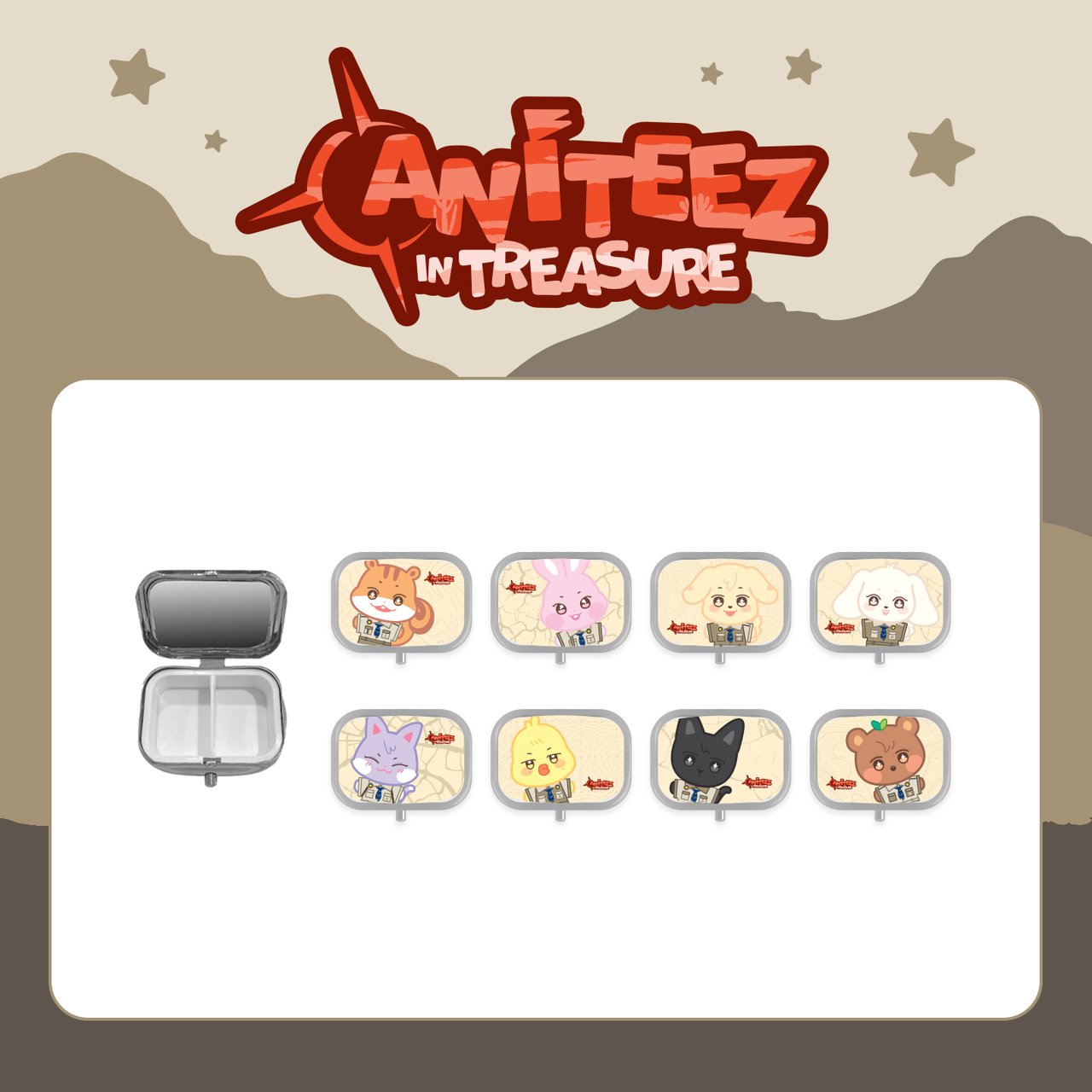 ATEEZ - OFFICIAL MD [ANITEEZ IN TREASURE] TREASURE TIN CASE
